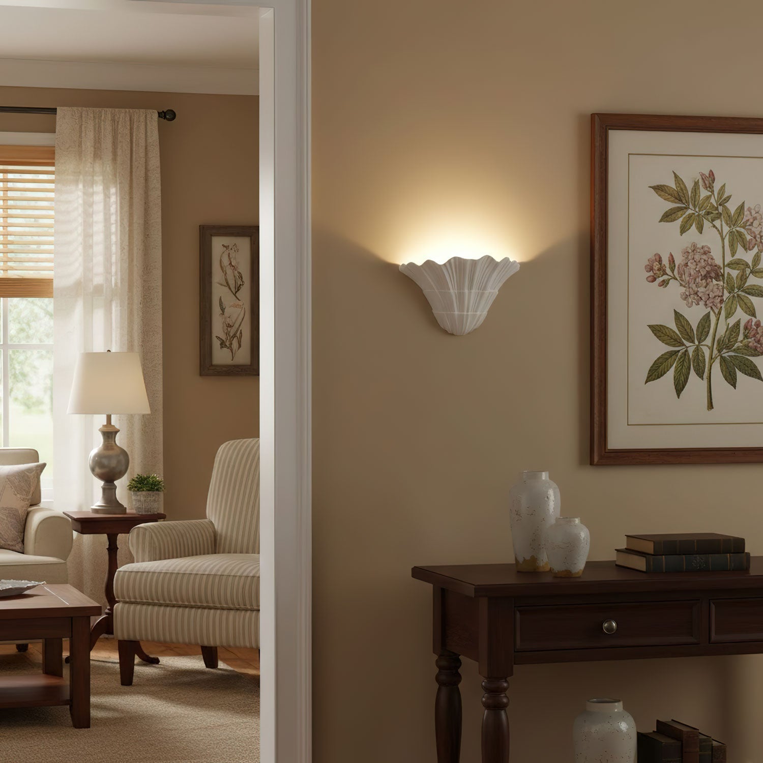 Marina Shell Wall Light, Hardwired Wall Sconce, detail 4