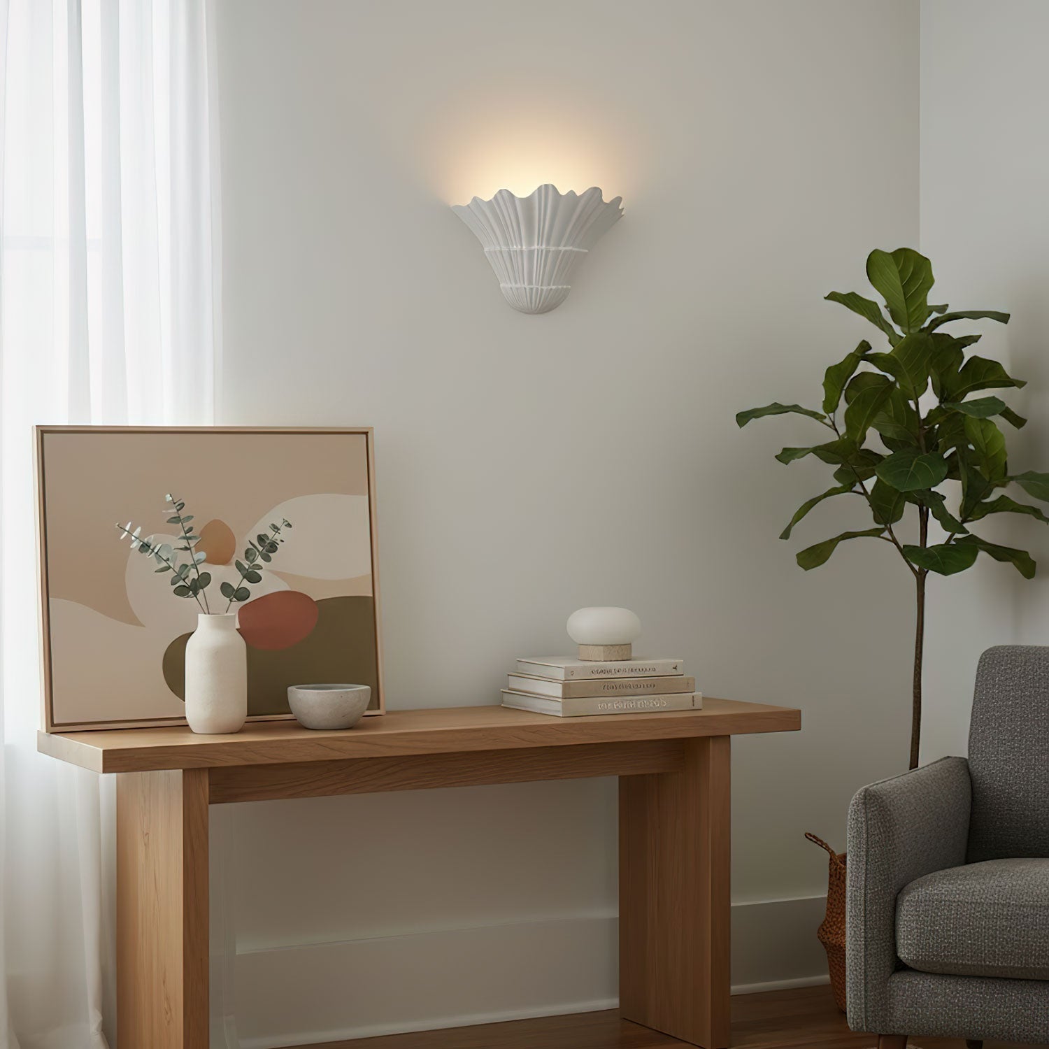 Marina Shell Wall Light, Hardwired Wall Sconce, detail 7