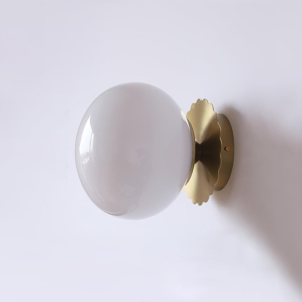 Glass Marshmallow Sconces, Hardwired Wall Sconce, Metal, Dia 20cm x H 18cm
