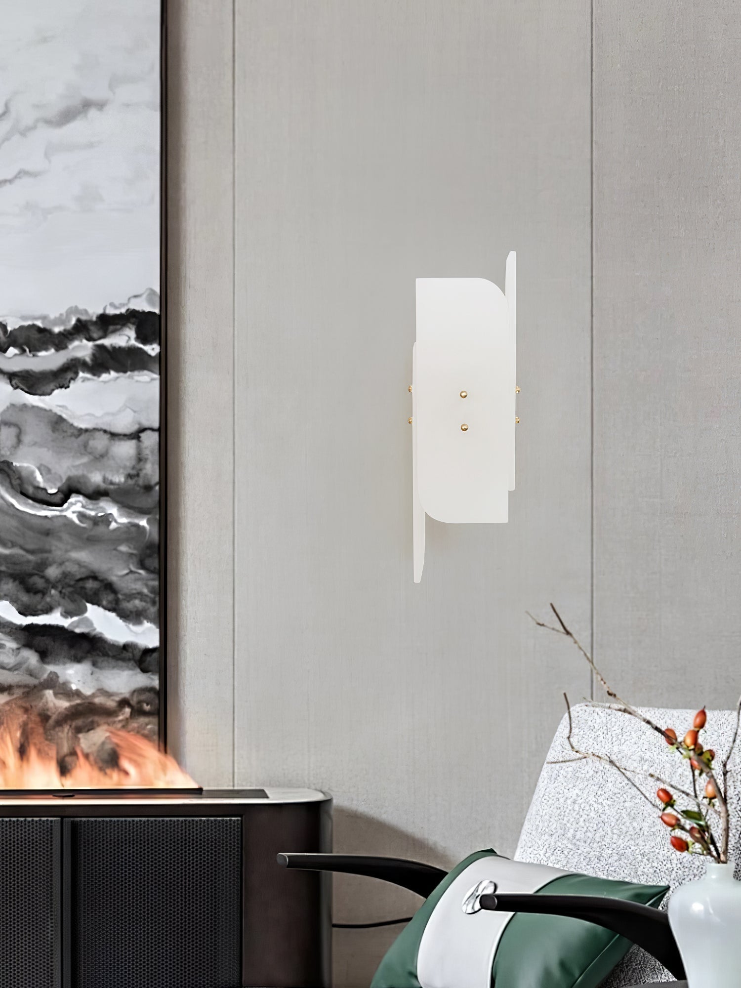 Megalith Alabaster Wall Light, Hardwired Wall Sconce, detail 11