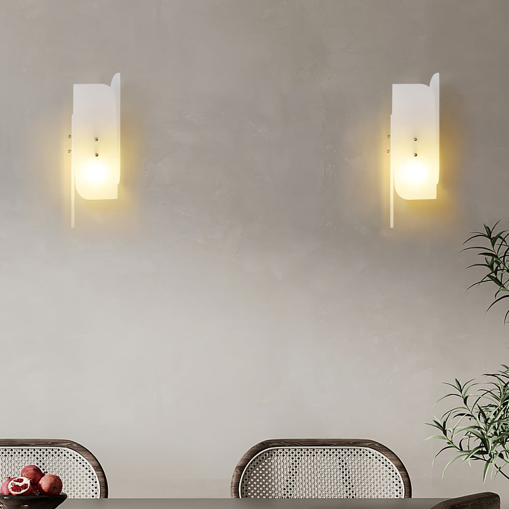 Megalith Alabaster Wall Light, Hardwired Wall Sconce, detail 3