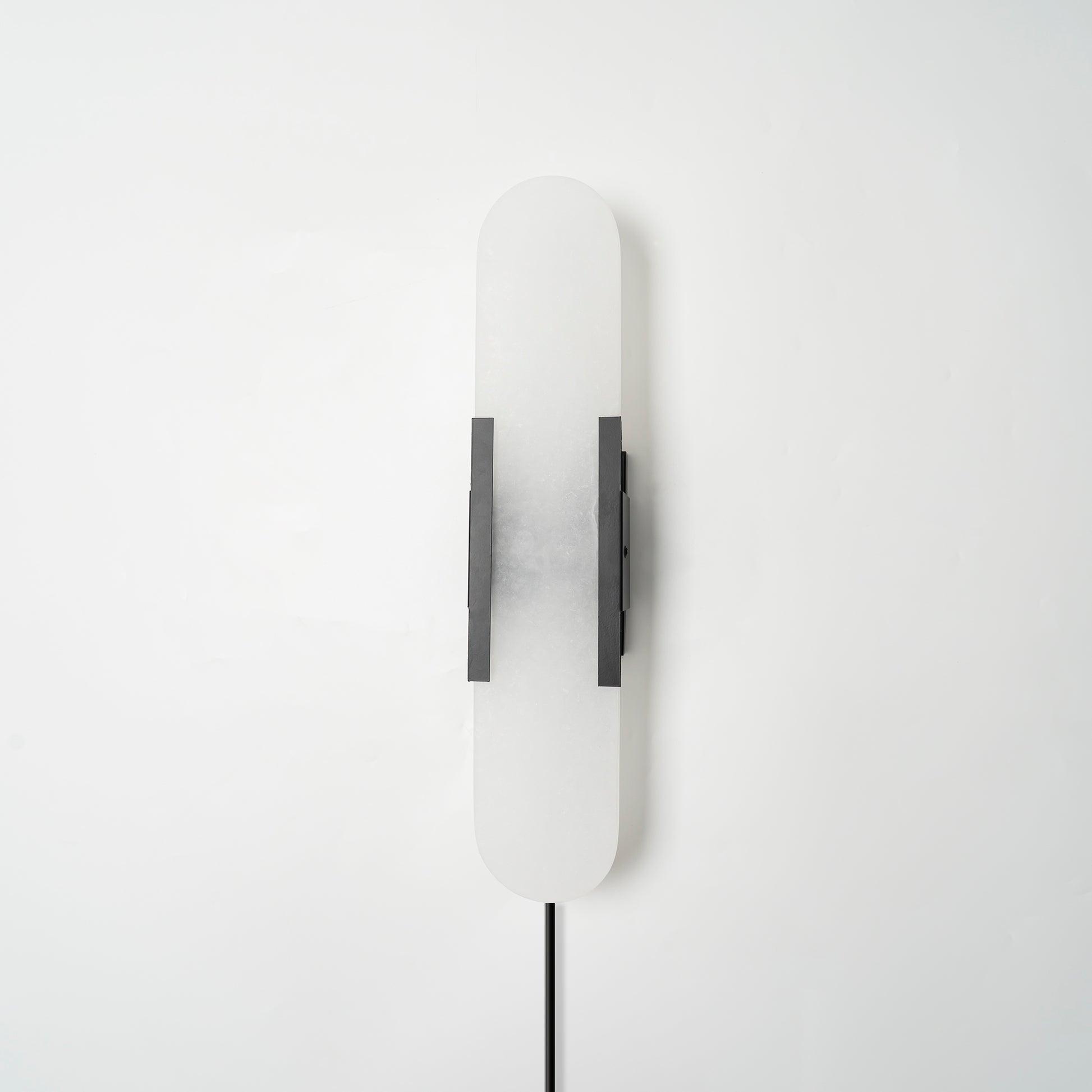 Melange Elongated Alabaster Plug-In Wall Light, Plug-In Wall Sconce, detail 47