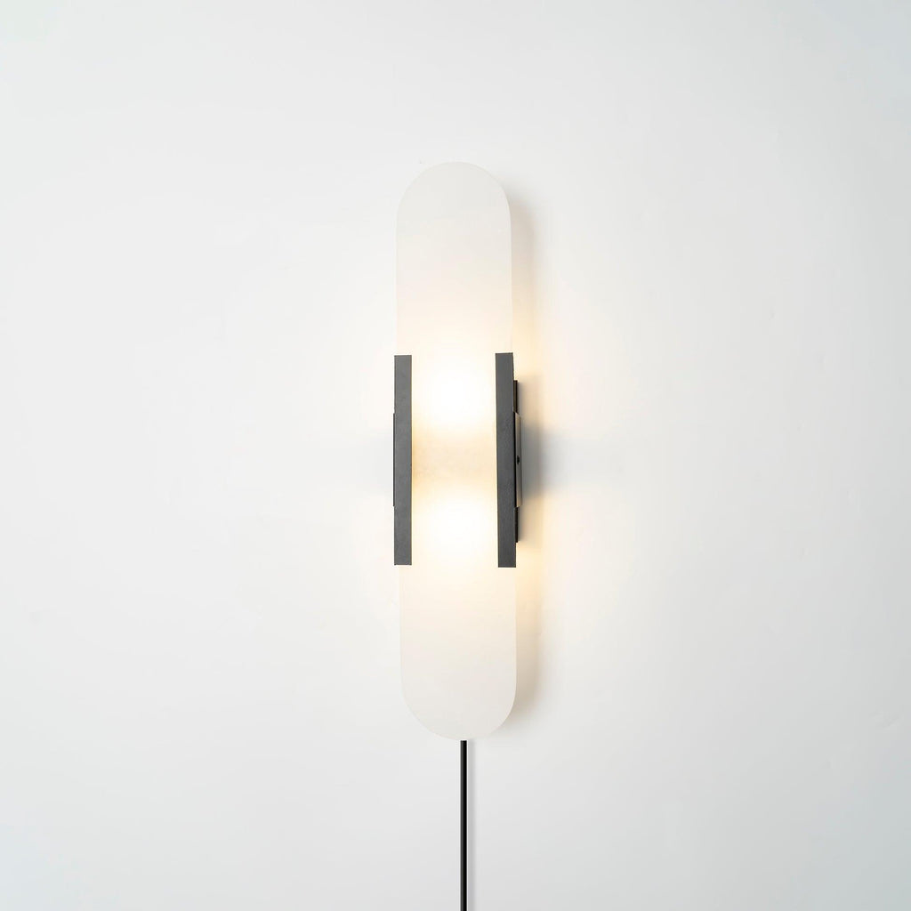 Melange Elongated Alabaster Plug-In Wall Light, Plug-In Wall Sconce, detail 48