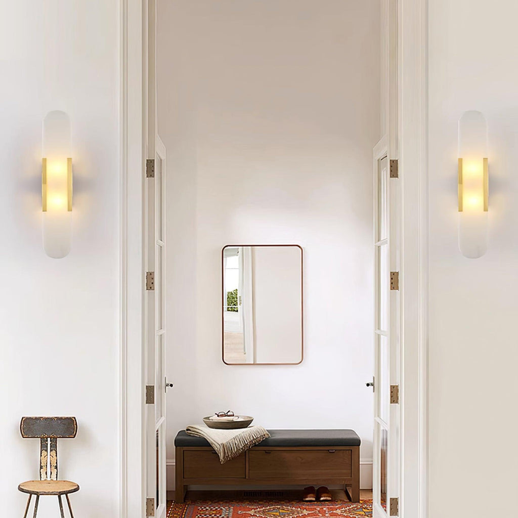 Melange Elongated Alabaster Plug-In Wall Light, Plug-In Wall Sconce, detail 18