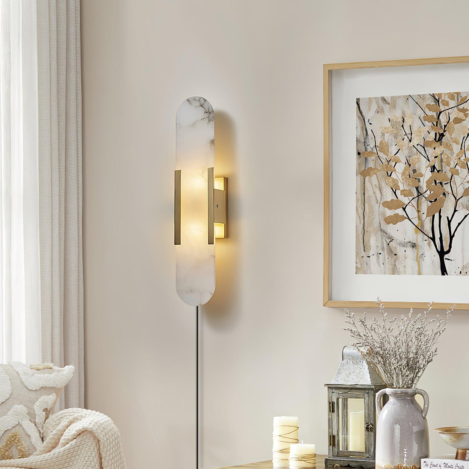 Melange Elongated Plug-in Lamp bracket Wall Light, Plug-In Wall Sconce, detail 2