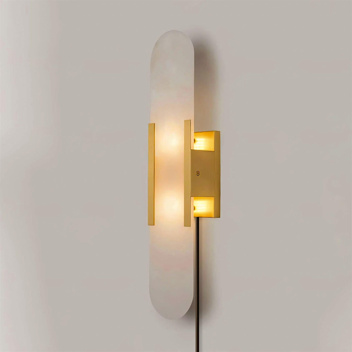 Melange Elongated Alabaster Plug-In Wall Light, Plug-In Wall Sconce, detail 50