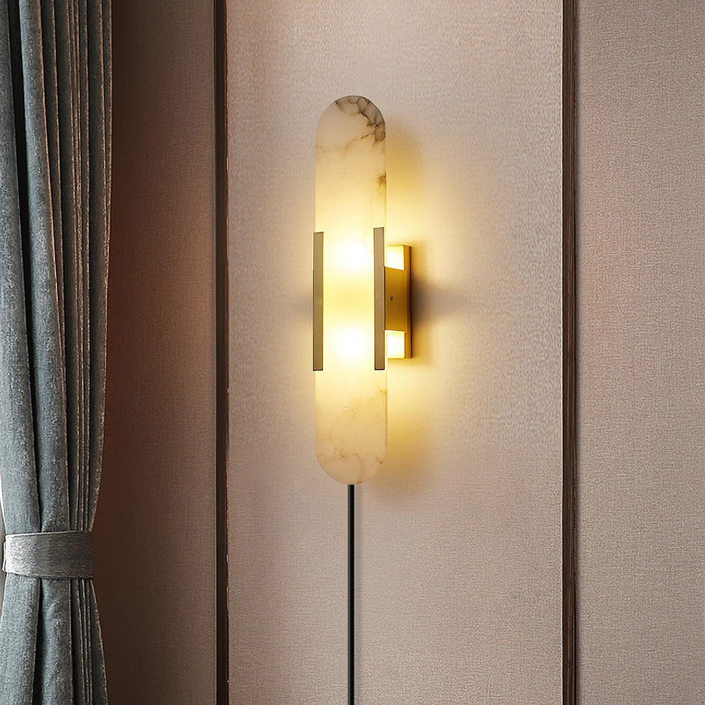 Melange Elongated Plug-in Lamp bracket Wall Light, Plug-In Wall Sconce, detail 4