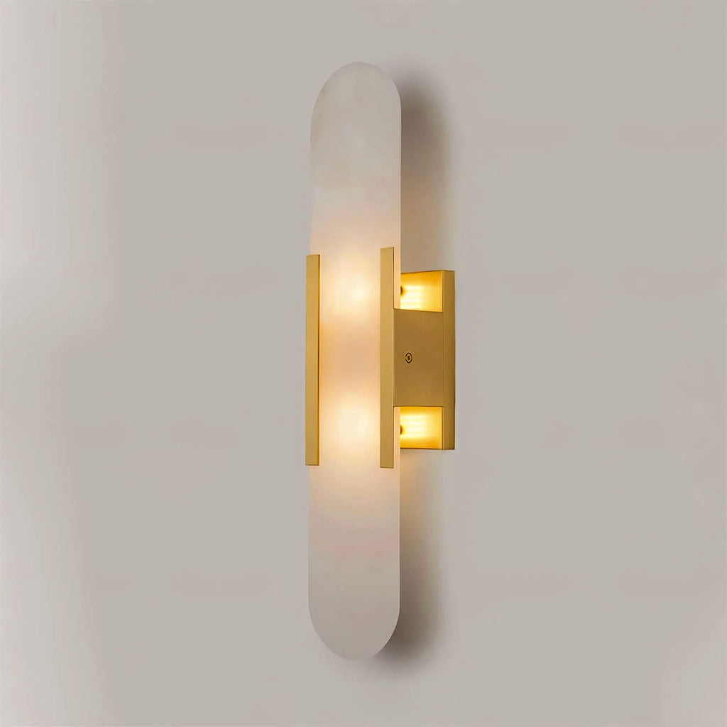Melange Elongated Alabaster Wall Light Wall Light, Hardwired Wall Sconce, detail 94