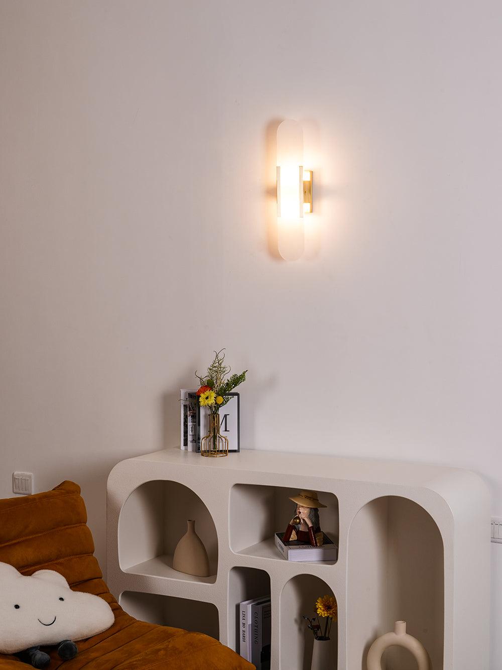 Melange Elongated Alabaster Wall Light Wall Light, Hardwired Wall Sconce, detail 58