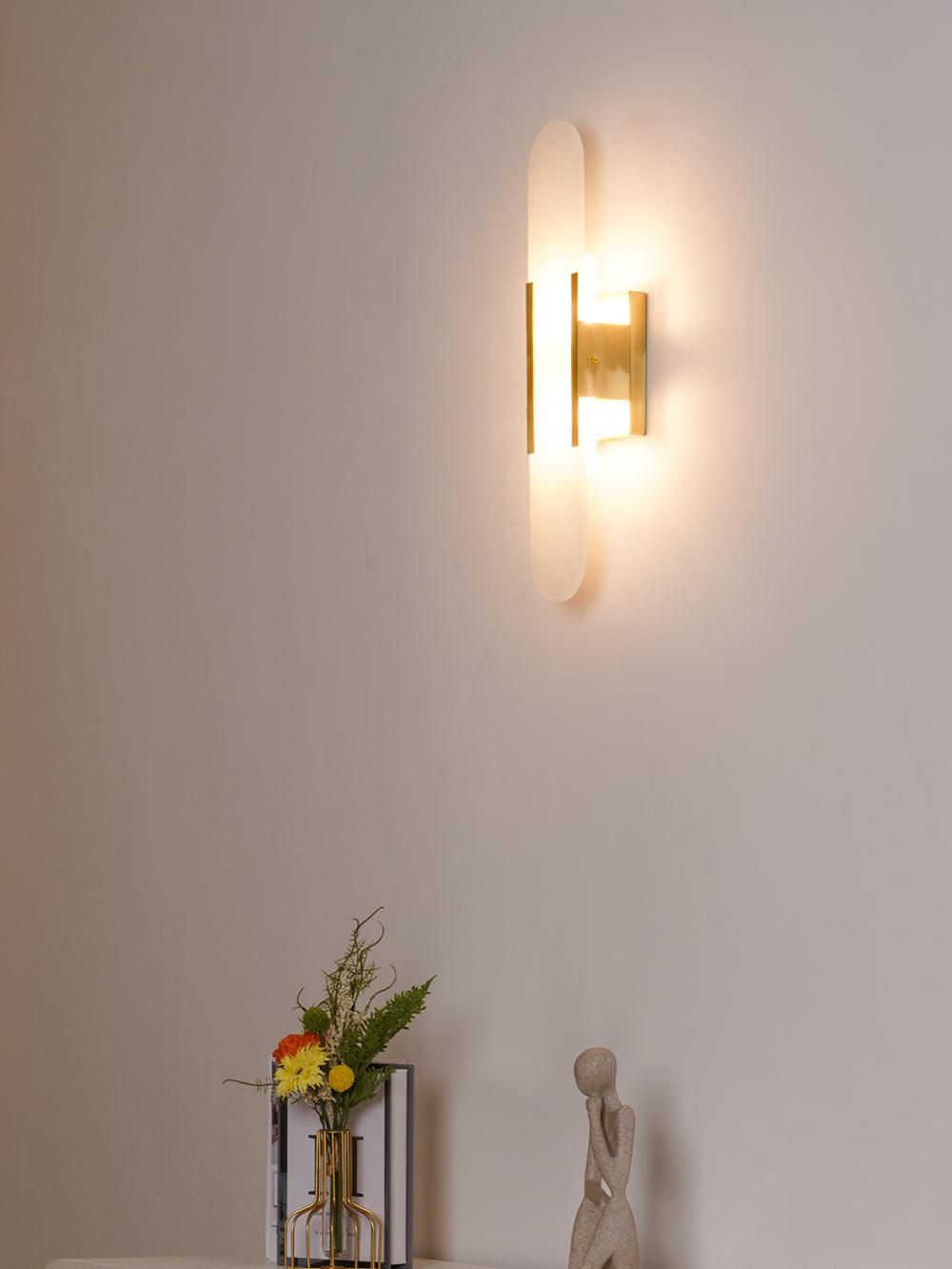 Melange Elongated Alabaster Wall Light Wall Light, Hardwired Wall Sconce, detail 60