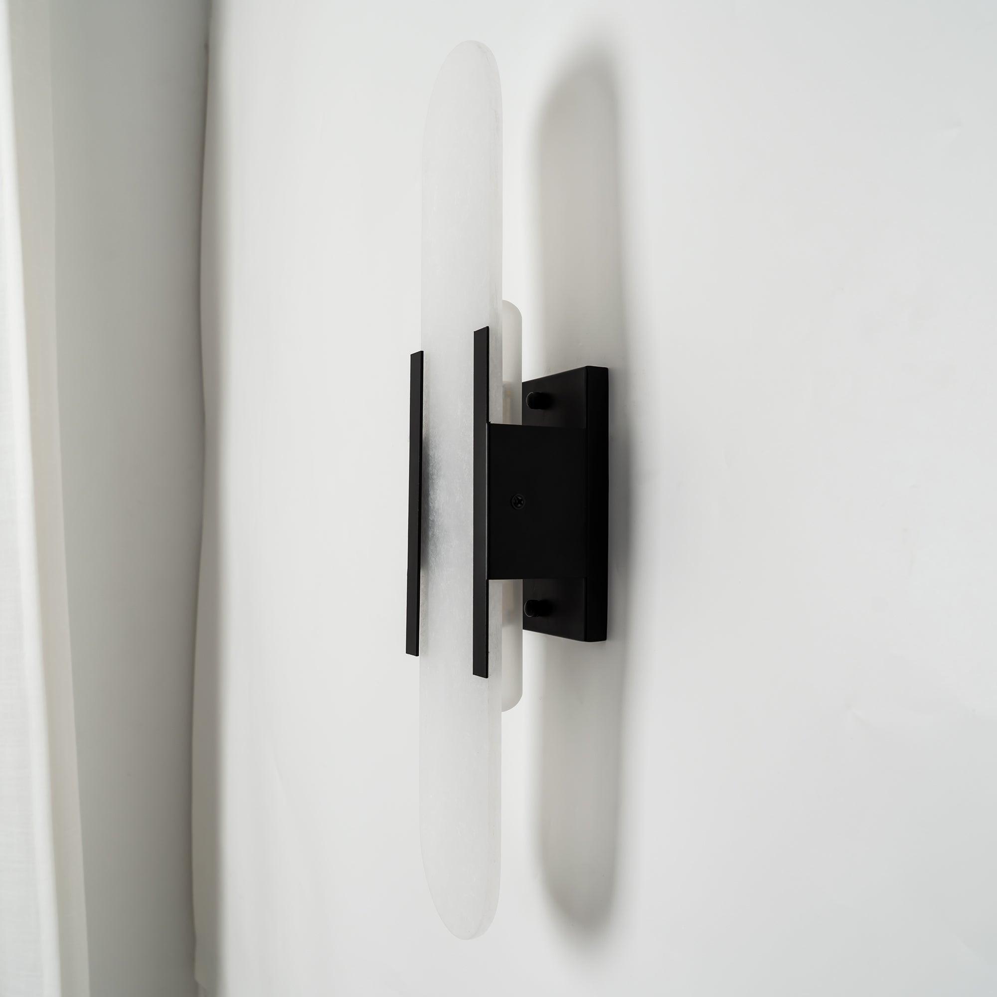 Melange Elongated Alabaster Wall Light Wall Light, Hardwired Wall Sconce, detail 48