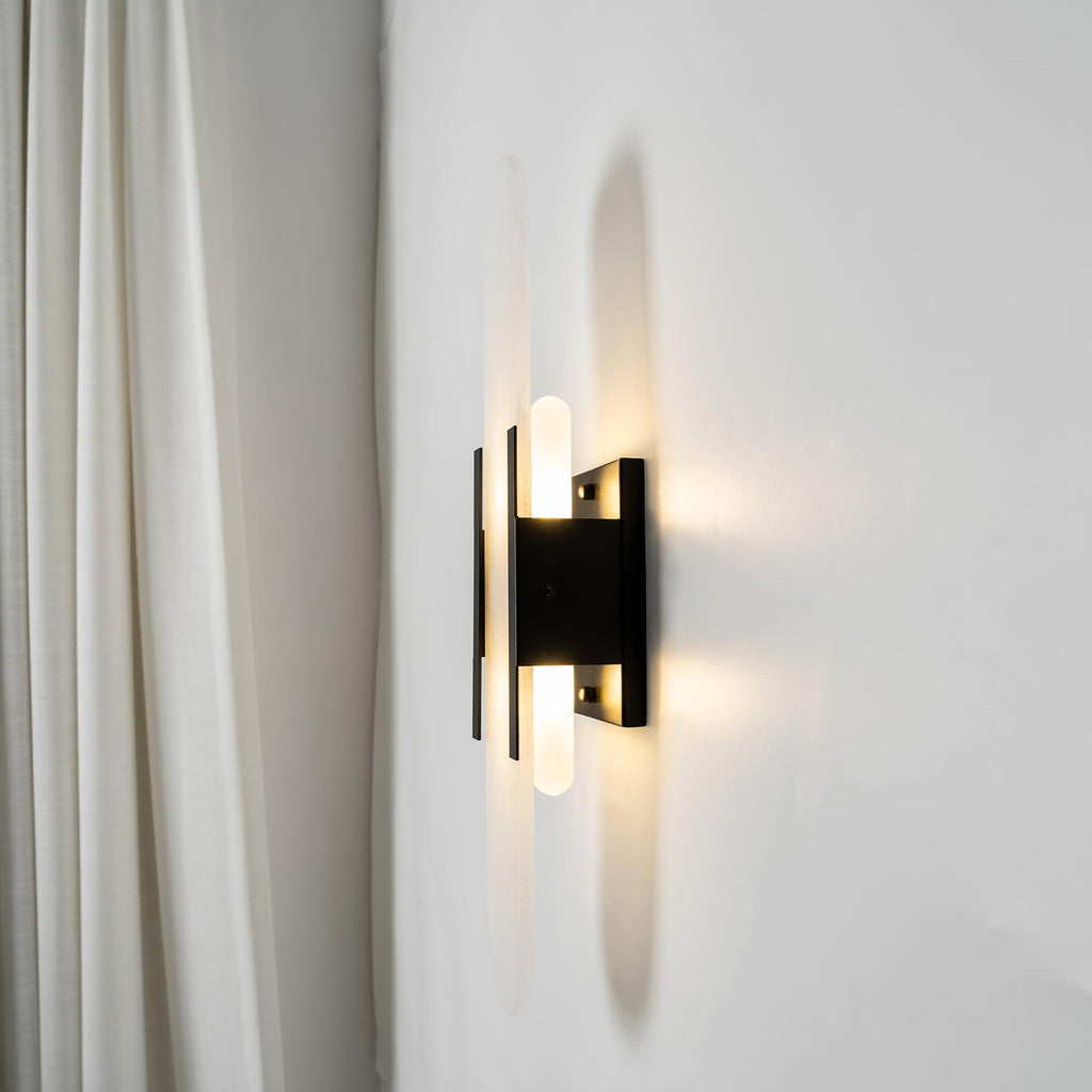 Melange Elongated Alabaster Wall Light Wall Light, Hardwired Wall Sconce, detail 51
