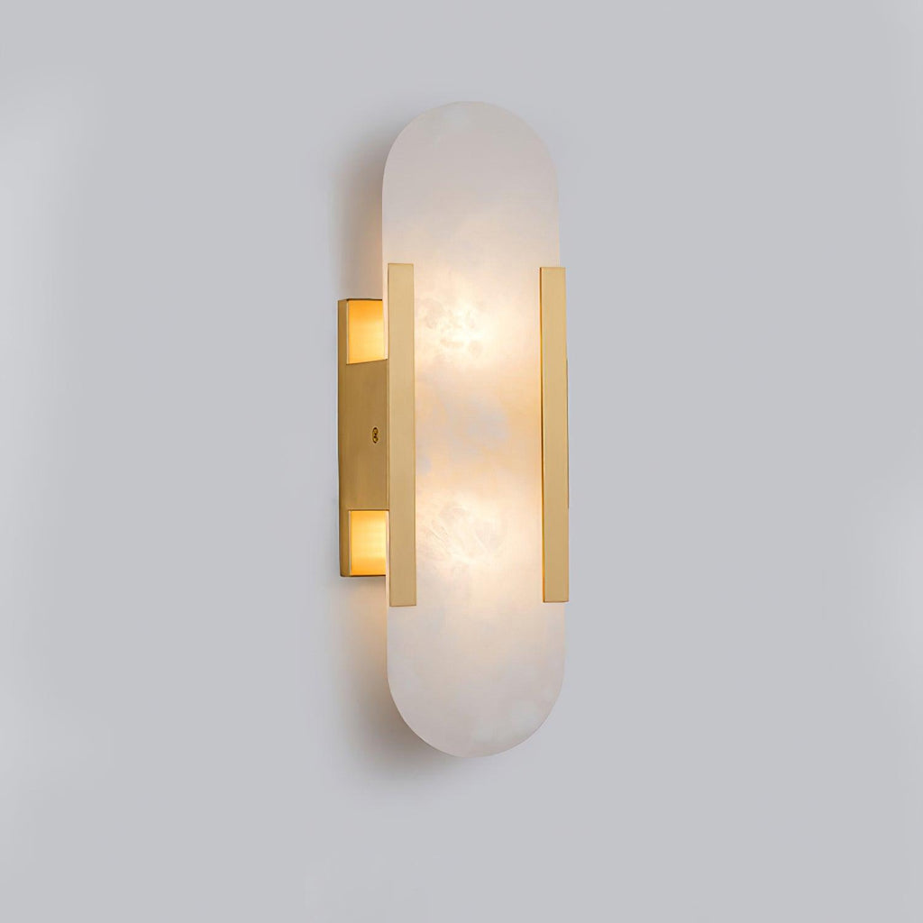 Melange Elongated Alabaster Wall Light Wall Light, Hardwired Wall Sconce, detail 37