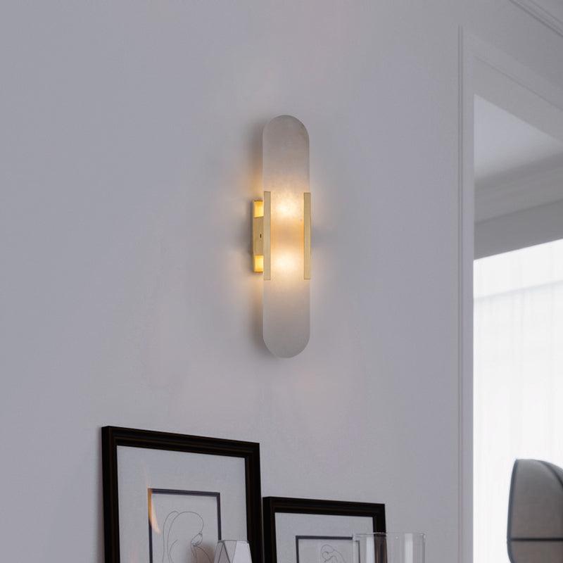 Melange Elongated Alabaster Wall Light Wall Light, Hardwired Wall Sconce, detail 45