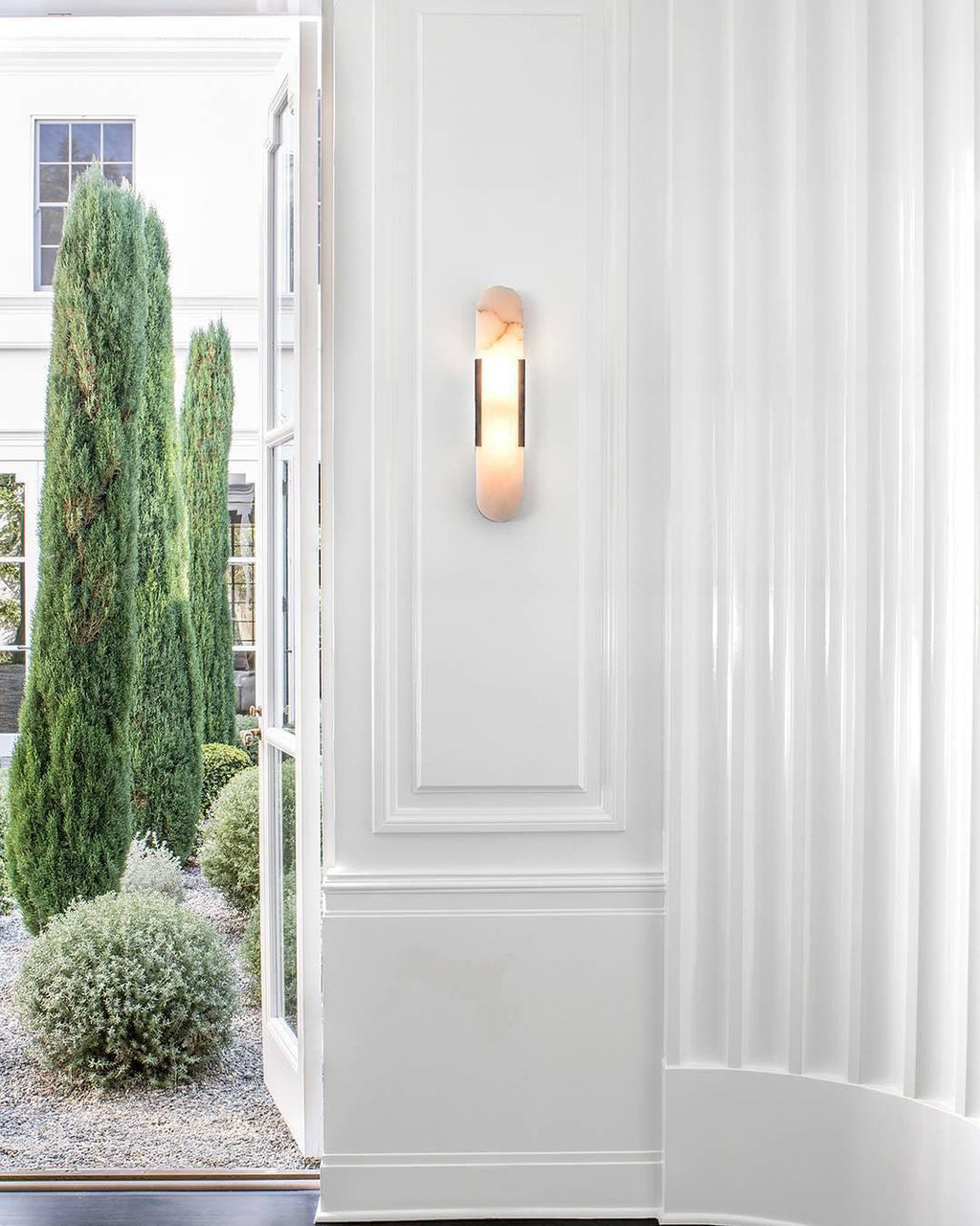 Melange Elongated Alabaster Wall Light Wall Light, Hardwired Wall Sconce, detail 24