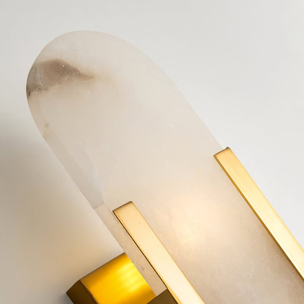Melange Elongated Alabaster Wall Light Wall Light, Hardwired Wall Sconce, detail 83