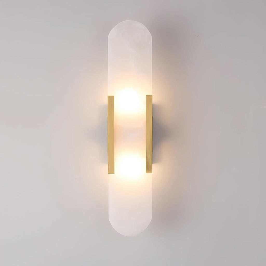 Melange Elongated Alabaster Wall Light Wall Light, Hardwired Wall Sconce, detail 17