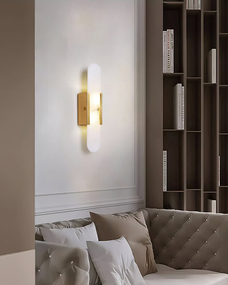 Melange Elongated Alabaster Wall Light Wall Light, Hardwired Wall Sconce, detail 95