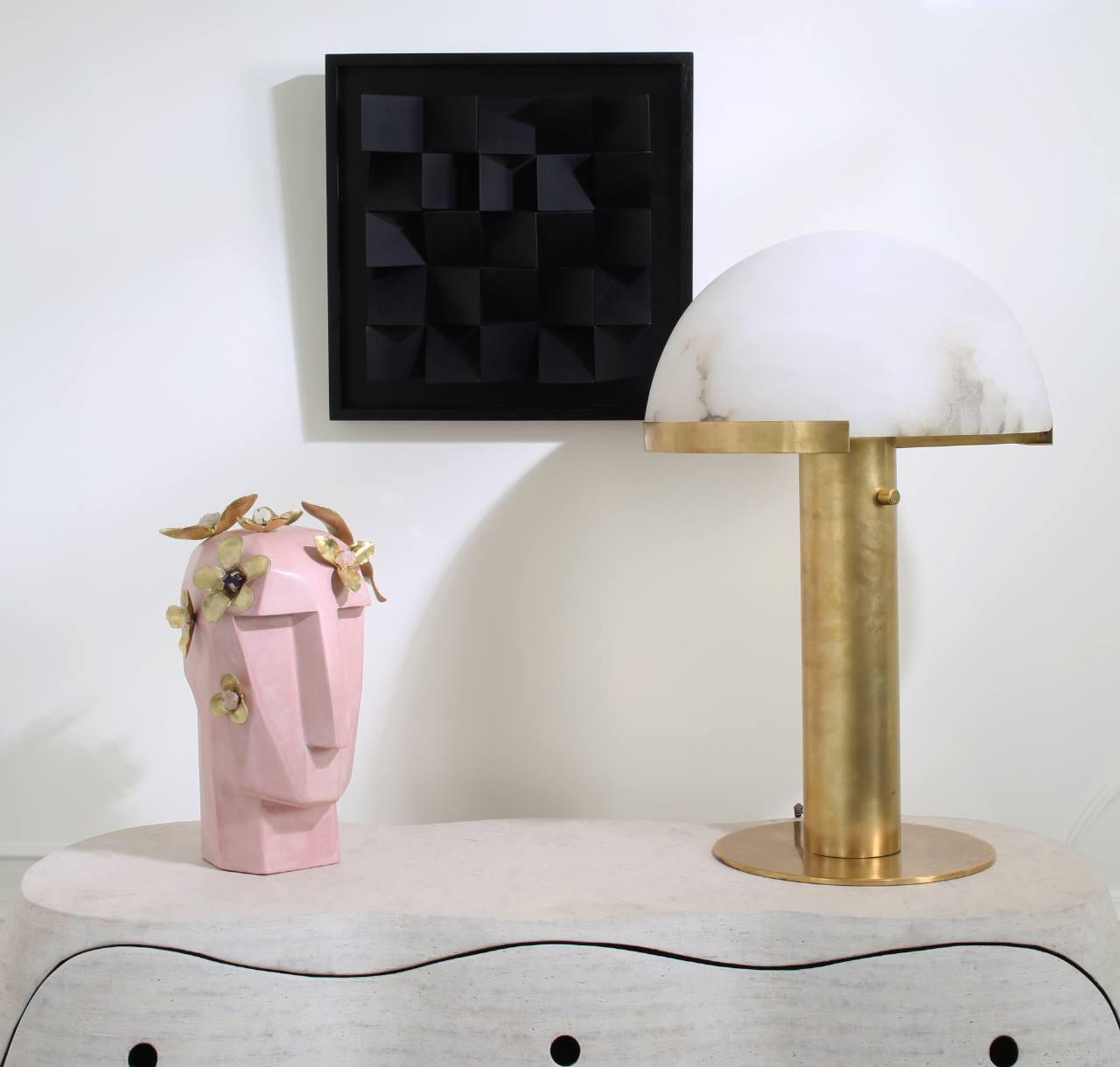 Elegance Alabaster Table Light, Bedside Table Lamp, detail 8