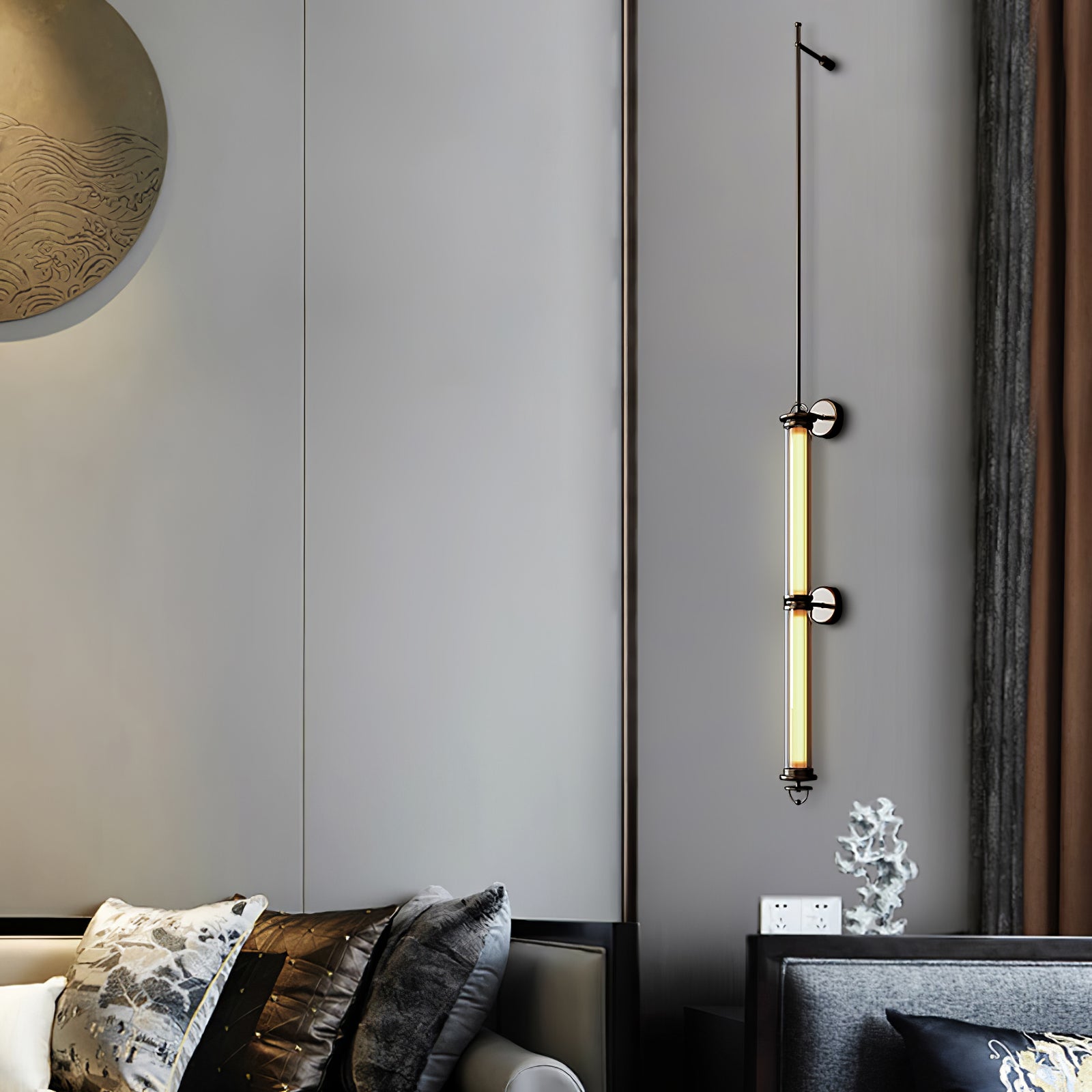 Meridian Vertical Wall Light, Hardwired Wall Sconce, detail 19