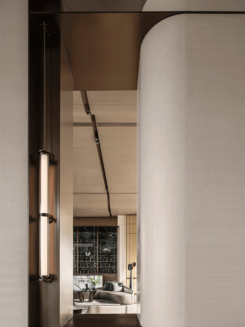 Meridian Vertical Wall Light, Hardwired Wall Sconce, detail 20