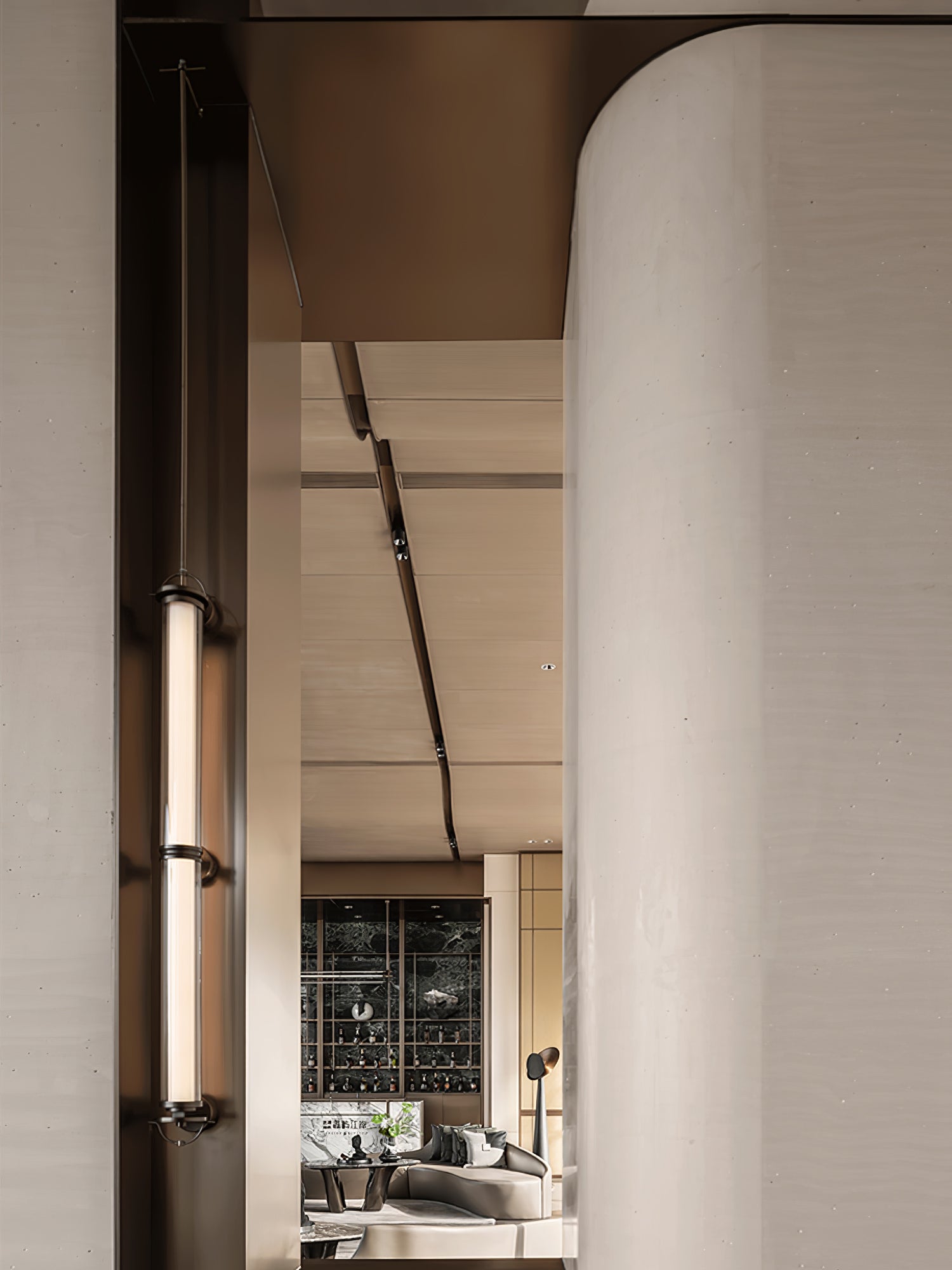 Meridian Vertical Wall Light, Hardwired Wall Sconce, detail 8