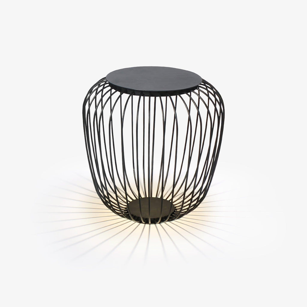 Meridiano Garden Table Lamp, Bedside Table Lamp, Metal, ∅ 17.7″ x H 17.7″