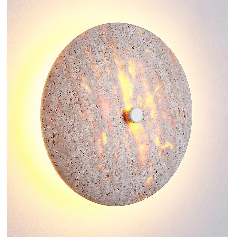 Mesa Travertine Wall Light, Hardwired Wall Sconce, detail 7