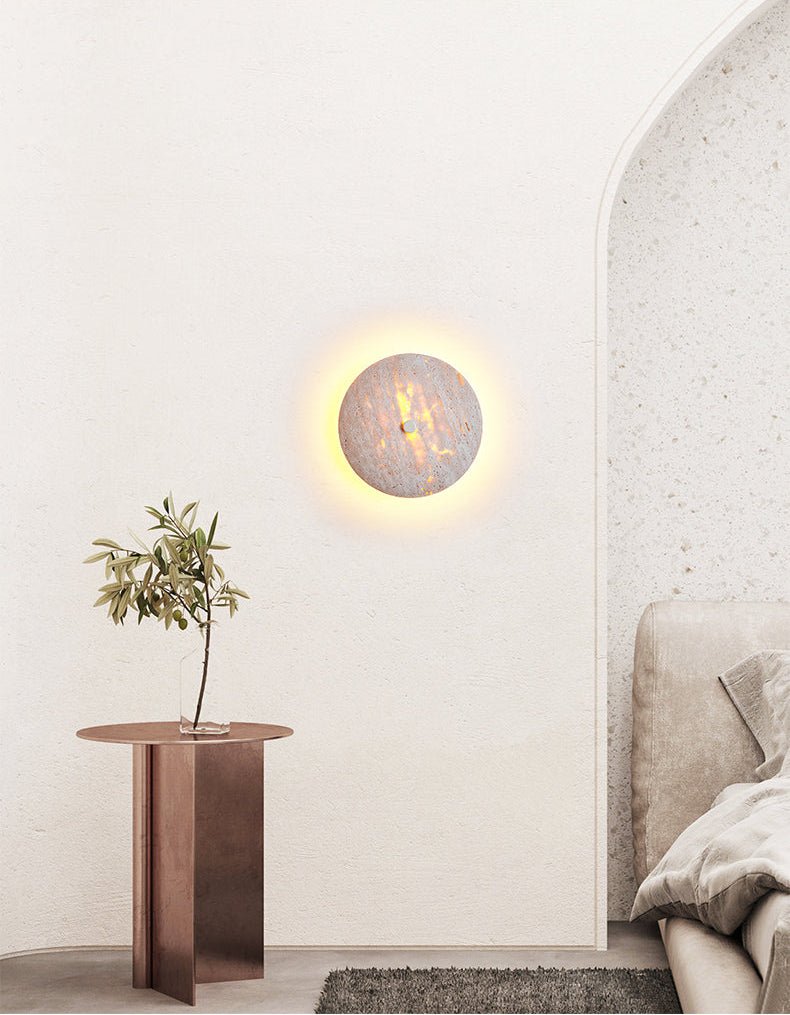 Mesa Travertine Wall Light, Hardwired Wall Sconce, detail 9