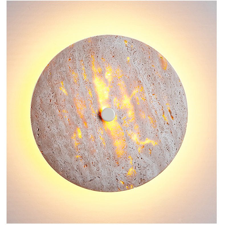 Mesa Travertine Wall Light, Hardwired Wall Sconce, detail 6