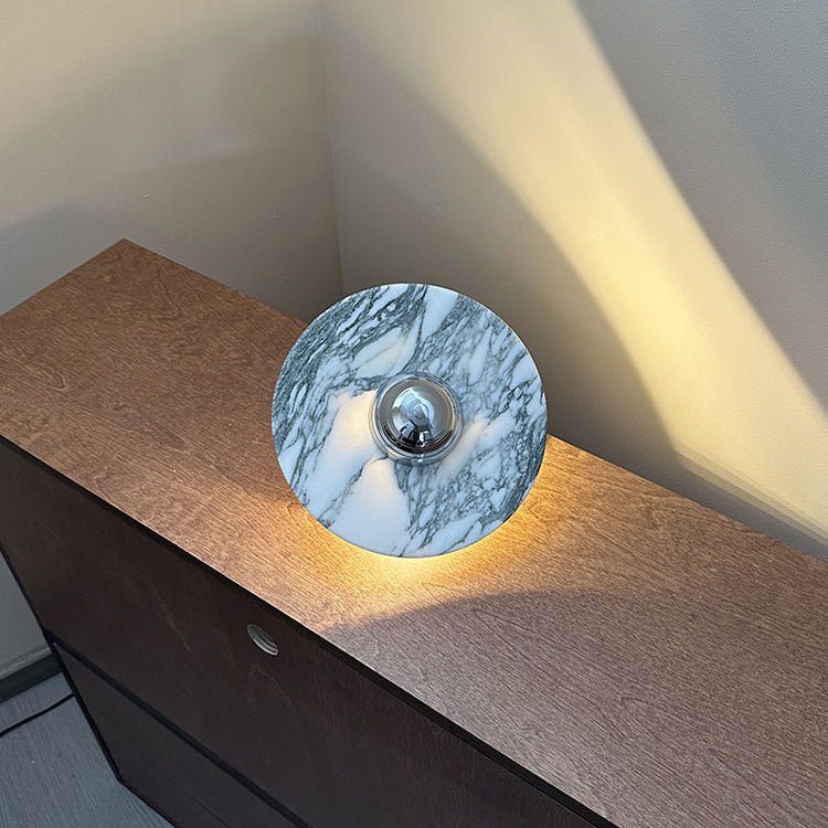 Messier Marble Wall Light, Hardwired Wall Sconce, Dia 20cm x H 20cm
