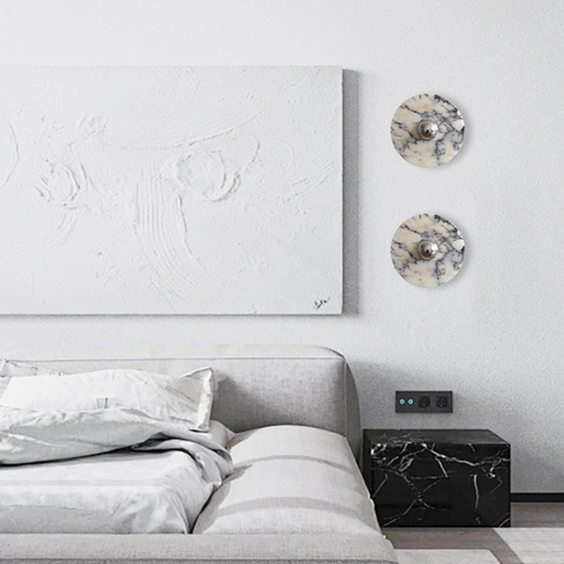 Messier Marble Wall Light, Hardwired Wall Sconce, detail 6