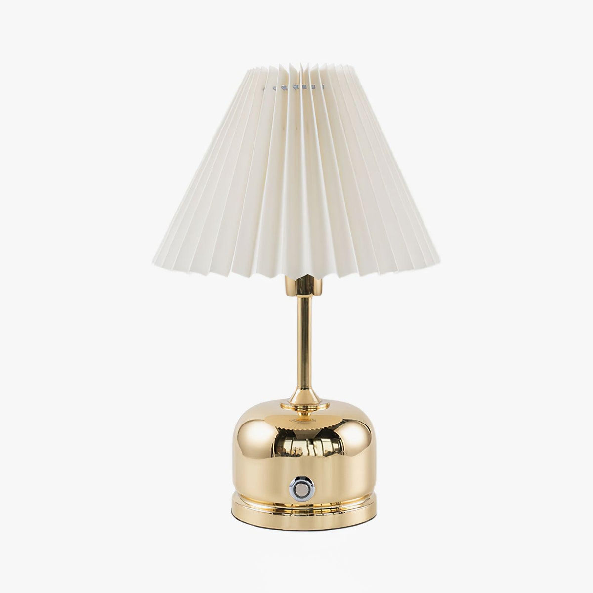 Metal Antique Table Light, Bedside Table Lamp, Brass, ∅ 8.7″ x H 13″
