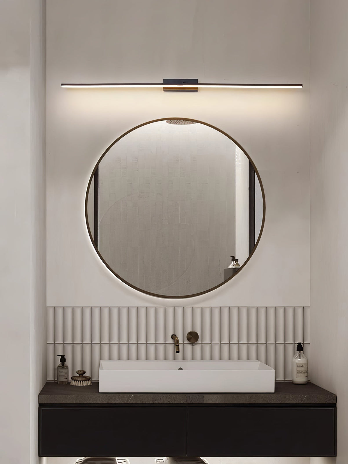 Metal Linear Mirror Wall Light, Hardwired Wall Sconce, detail 25