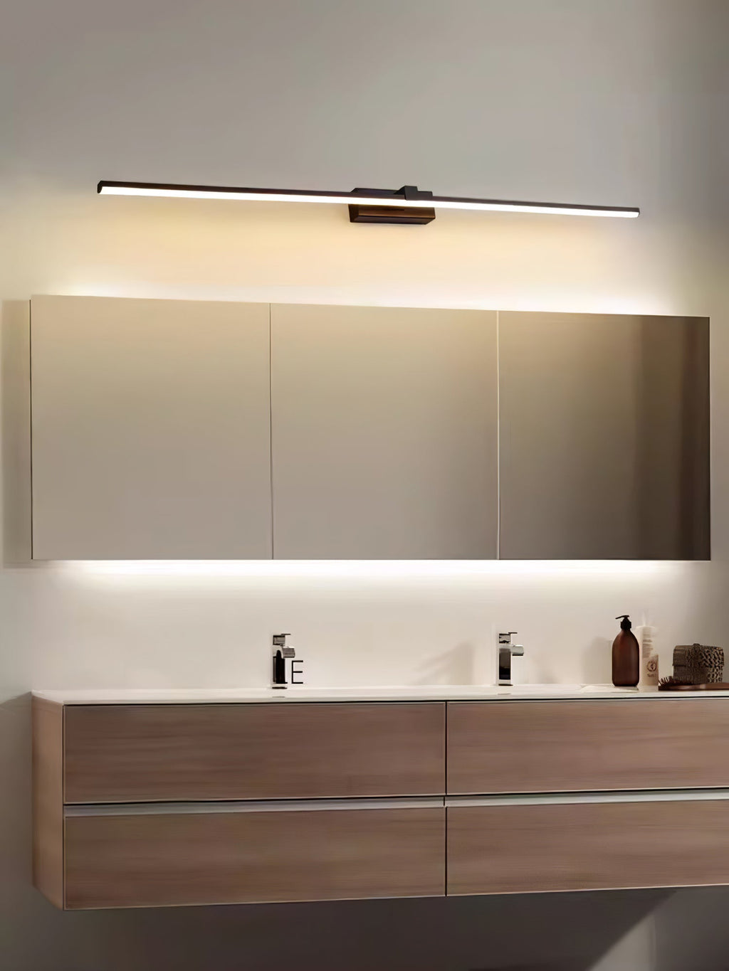 Metal Linear Mirror Wall Light, Hardwired Wall Sconce, detail 33