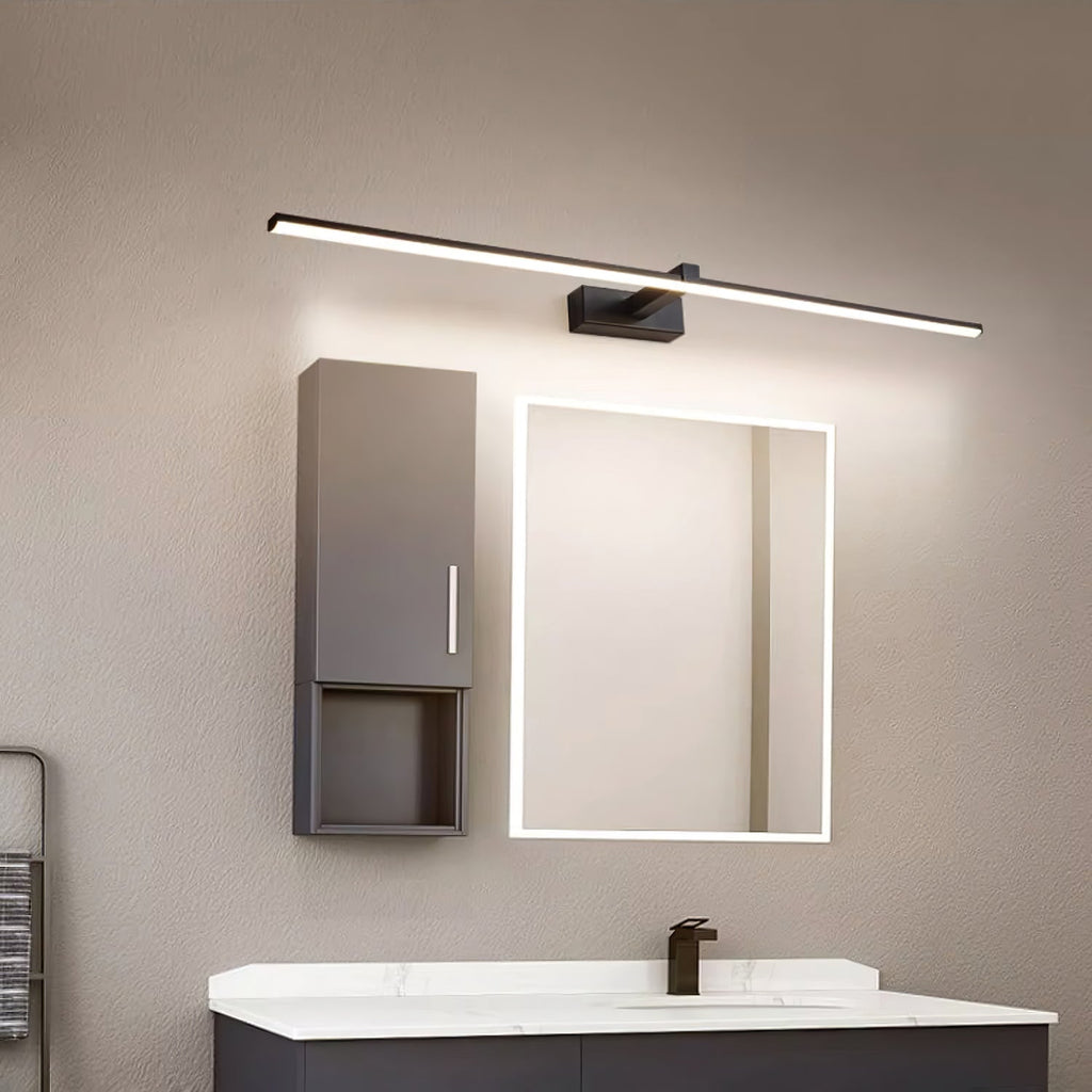 Metal Linear Mirror Wall Light, Hardwired Wall Sconce, detail 5