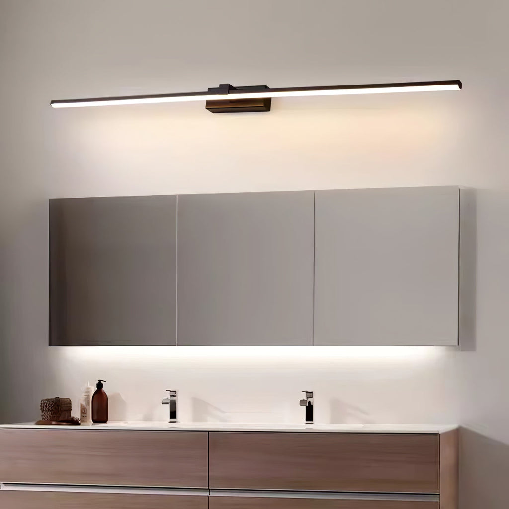 Metal Linear Mirror Wall Light, Hardwired Wall Sconce, detail 3