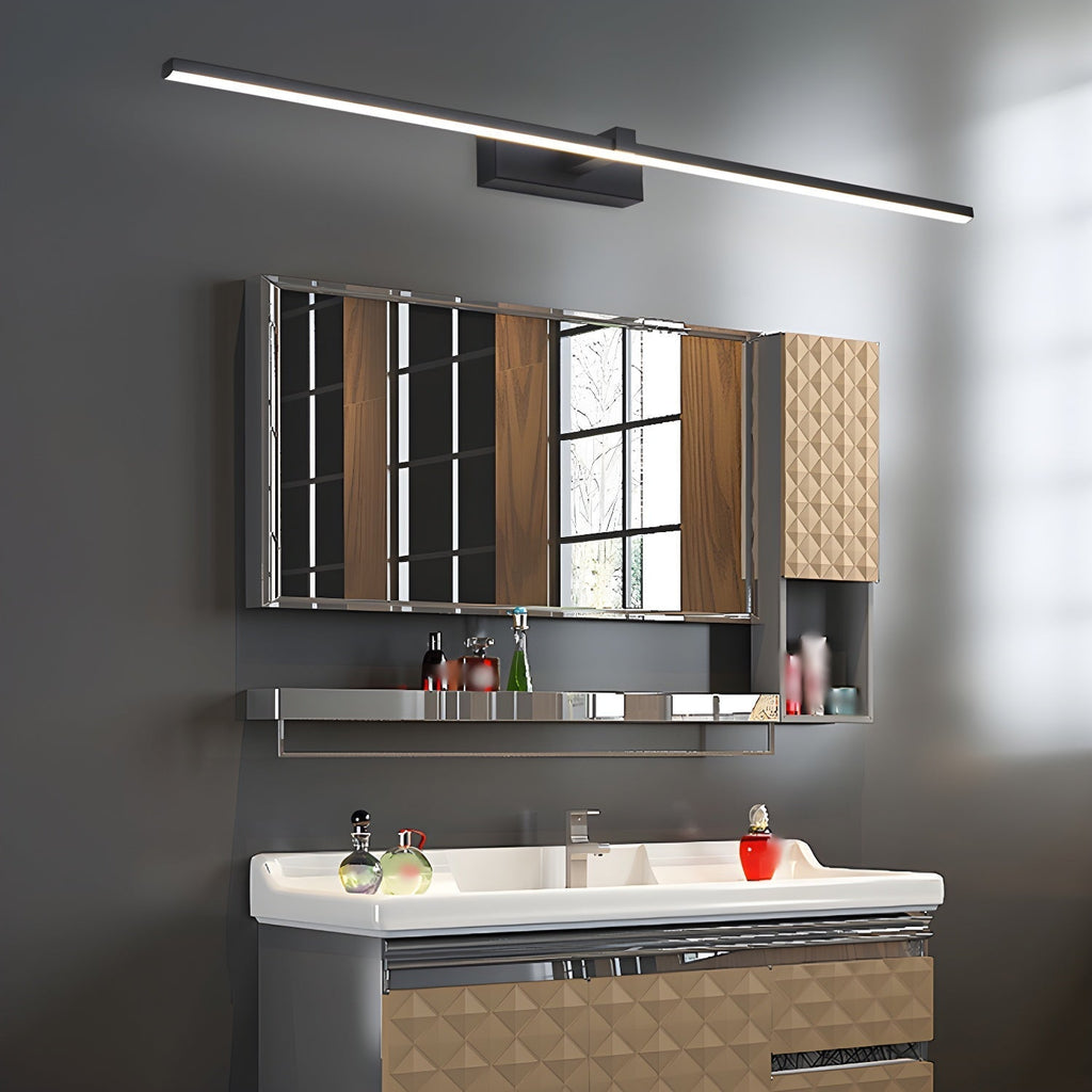 Metal Linear Mirror Wall Light, Hardwired Wall Sconce, detail 6