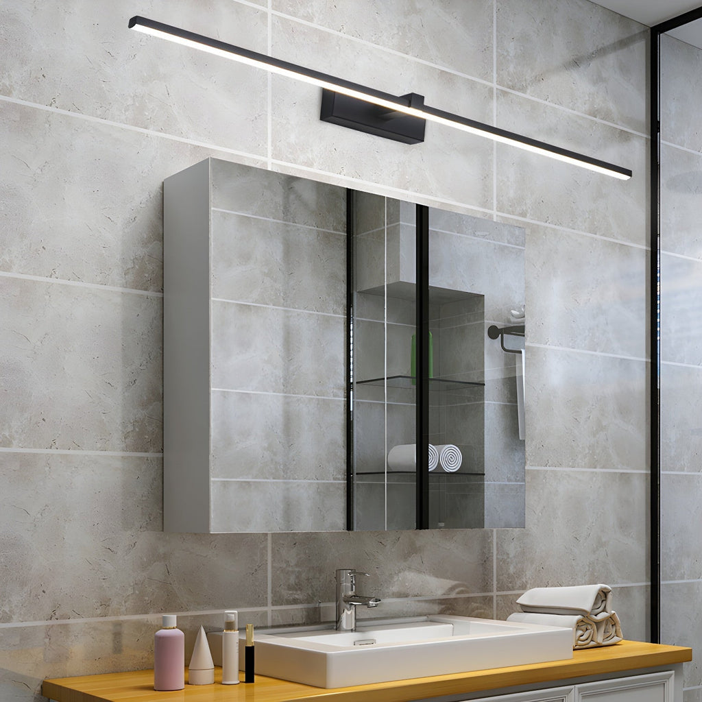 Metal Linear Mirror Wall Light, Hardwired Wall Sconce, detail 10