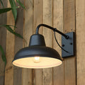 Vintage Trumpet Shaped LED Waterproof Retro Exterior Wall Fixtures Wall Light, Outdoor Wall Light, Iron, Dia 10in x H 9in