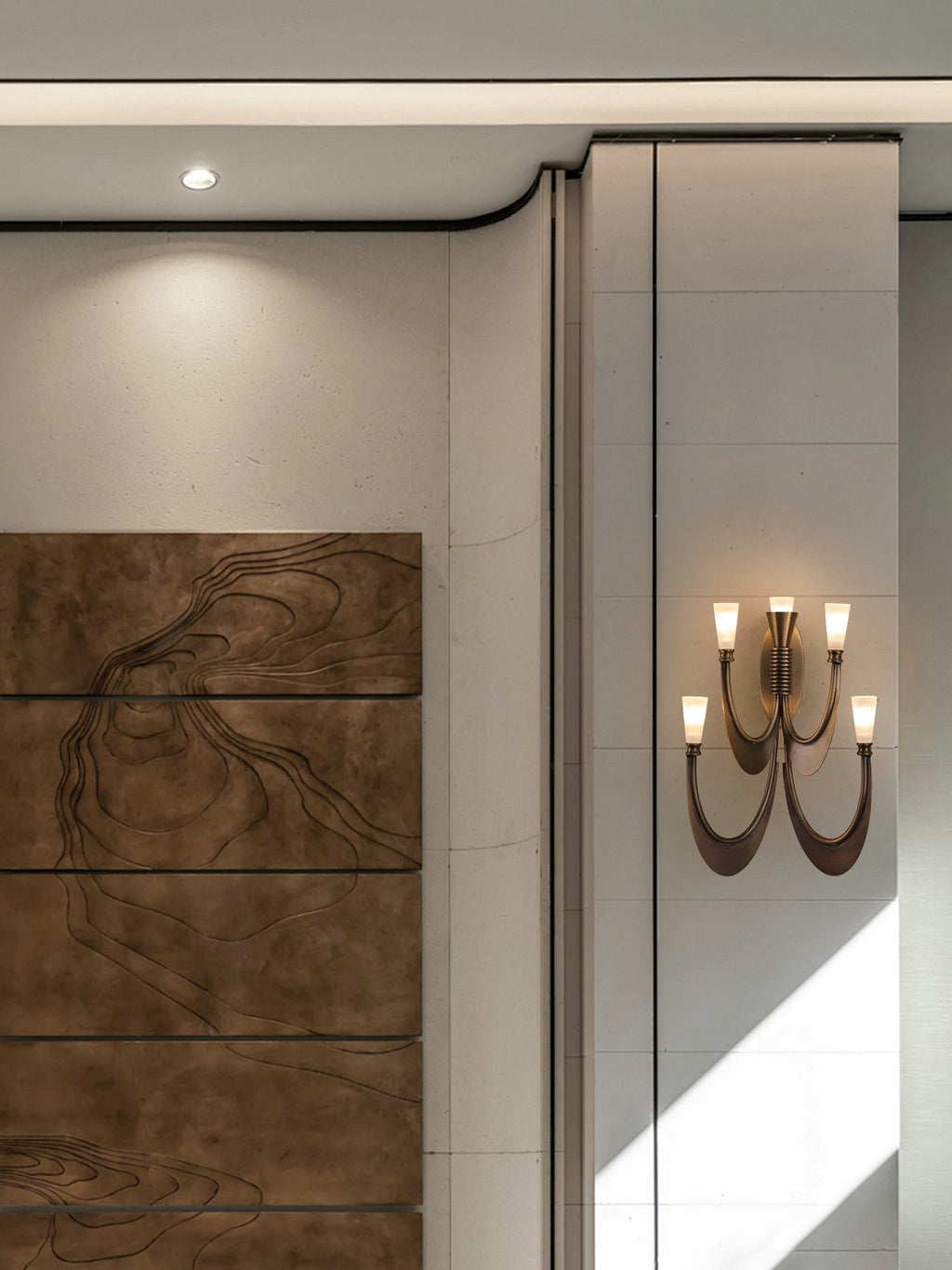 Metropolis Grand Alabaster Wall Light, Hardwired Wall Sconce, detail 5