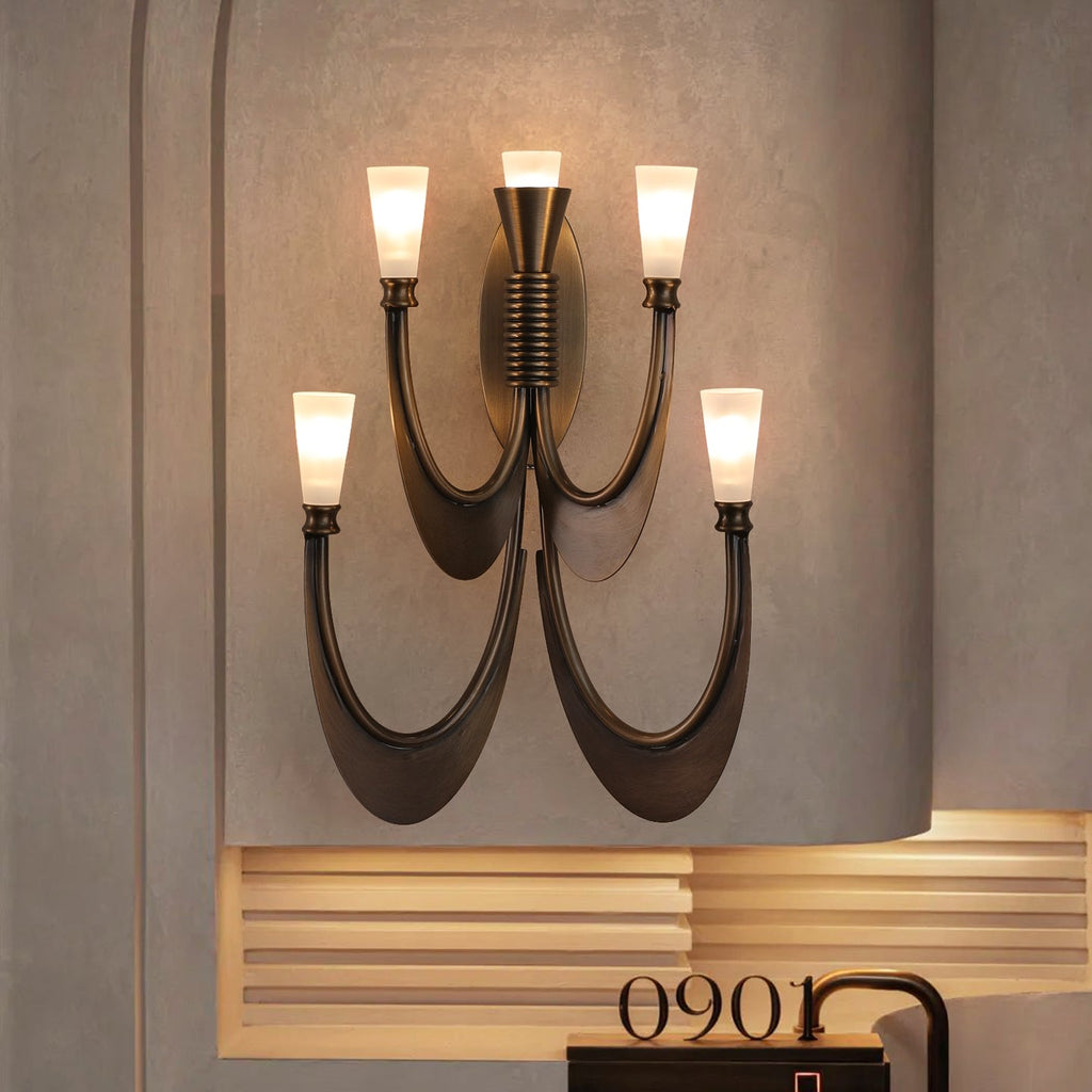 Metropolis Grand Alabaster Wall Light, Hardwired Wall Sconce, detail 8