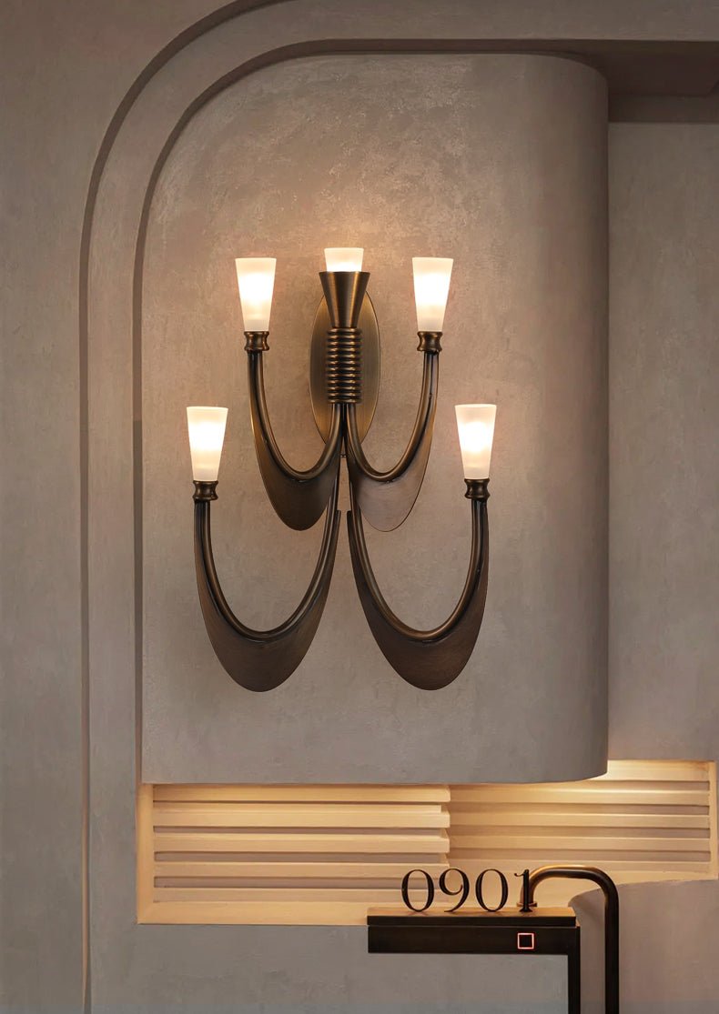 Metropolis Grand Alabaster Wall Light, Hardwired Wall Sconce, detail 9