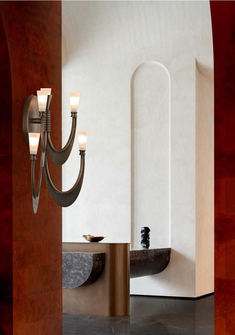 Metropolis Grand Alabaster Wall Light, Hardwired Wall Sconce, detail 11