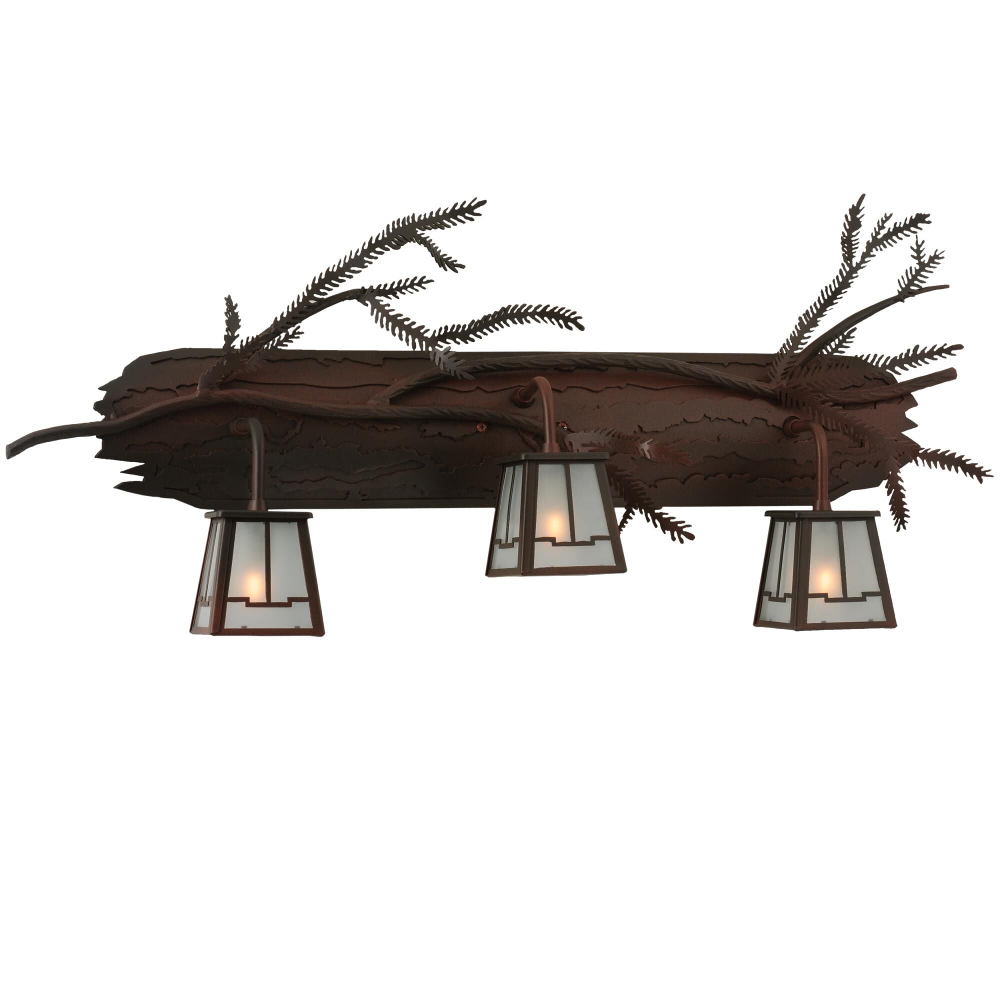 Pine Branch Valley View 32 Inch 3 Light Bath Vanity Fixture, Bathroom Vanity Light, Height: 15.0 Inches