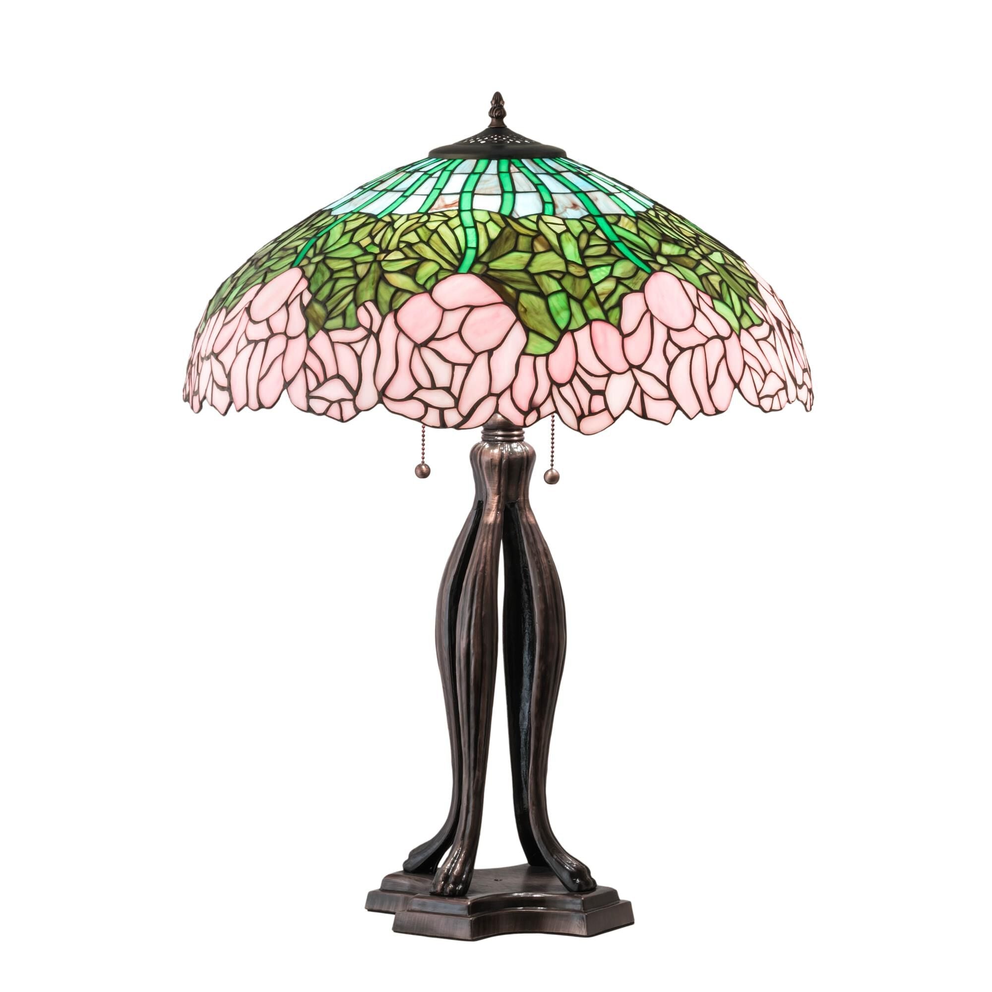 Cabbage Rose 30 Inch Table Light, Bedside Table Lamp, Height: 30.0 Inches