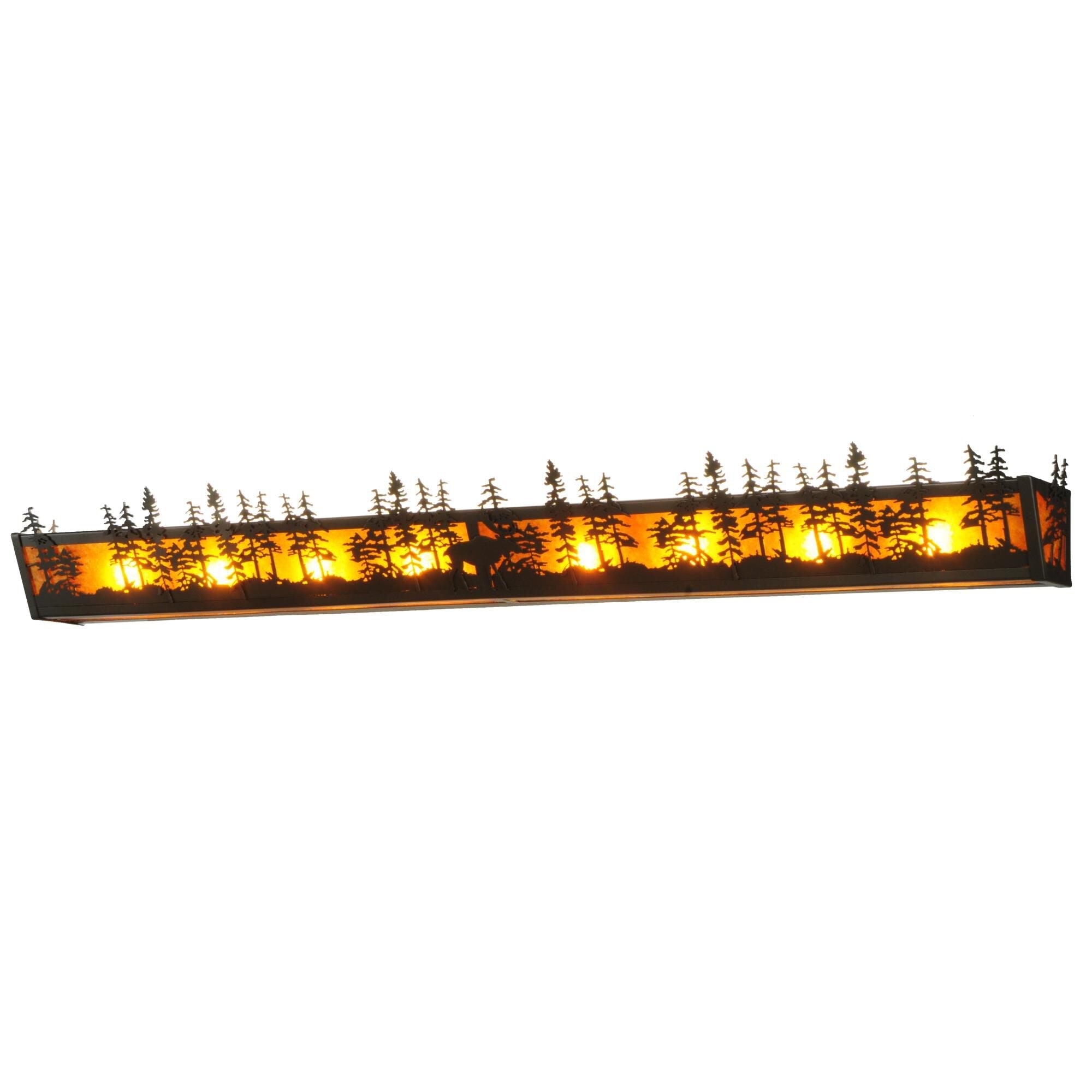 Tall Pines 58 Inch 8 Light Bath Vanity Fixture, Bathroom Vanity Light, Height: 7.0 Inches