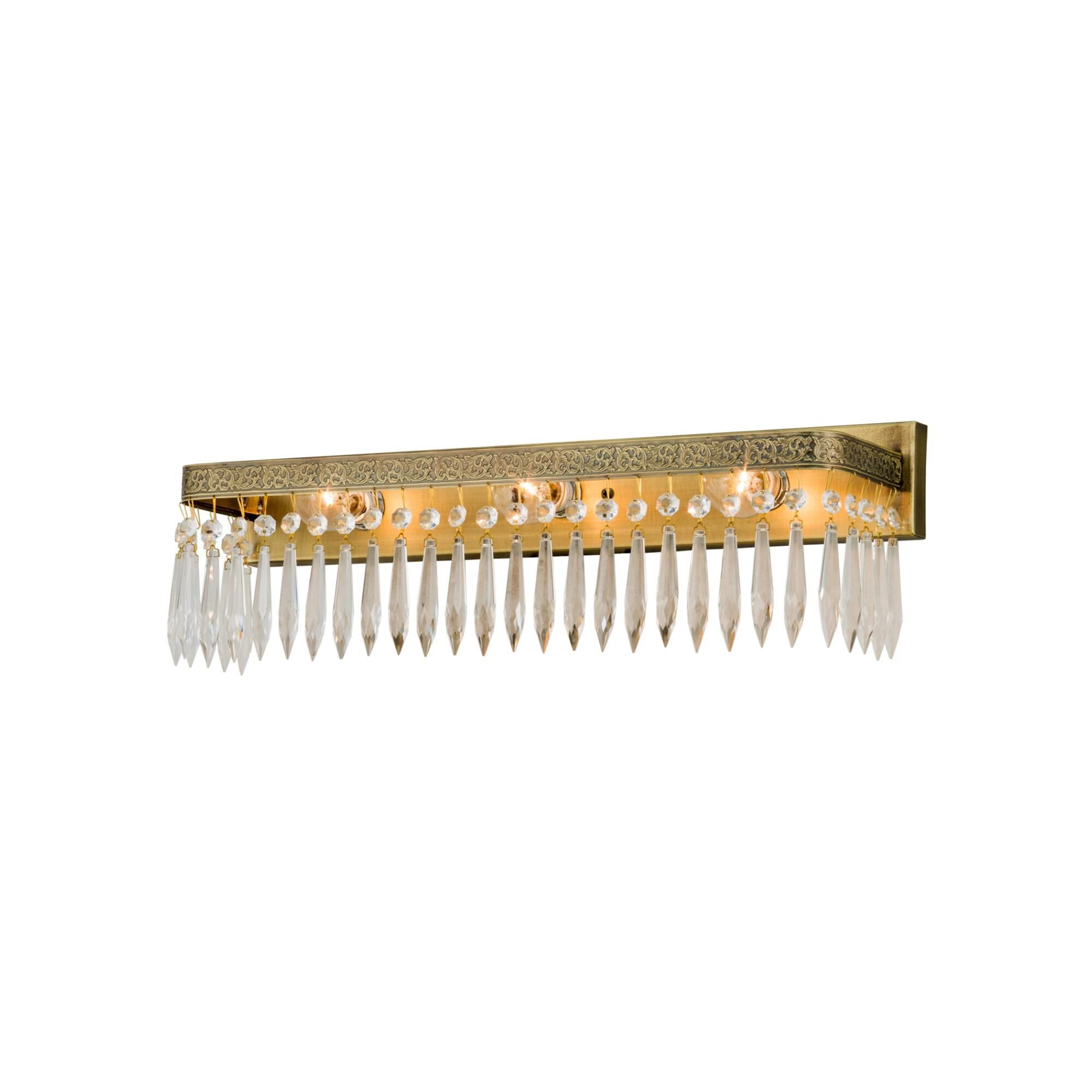 Finnimore Crystal 20 Inch 3 Light Bath Vanity Fixture, Bathroom Vanity Light, Height: 6.0 Inches