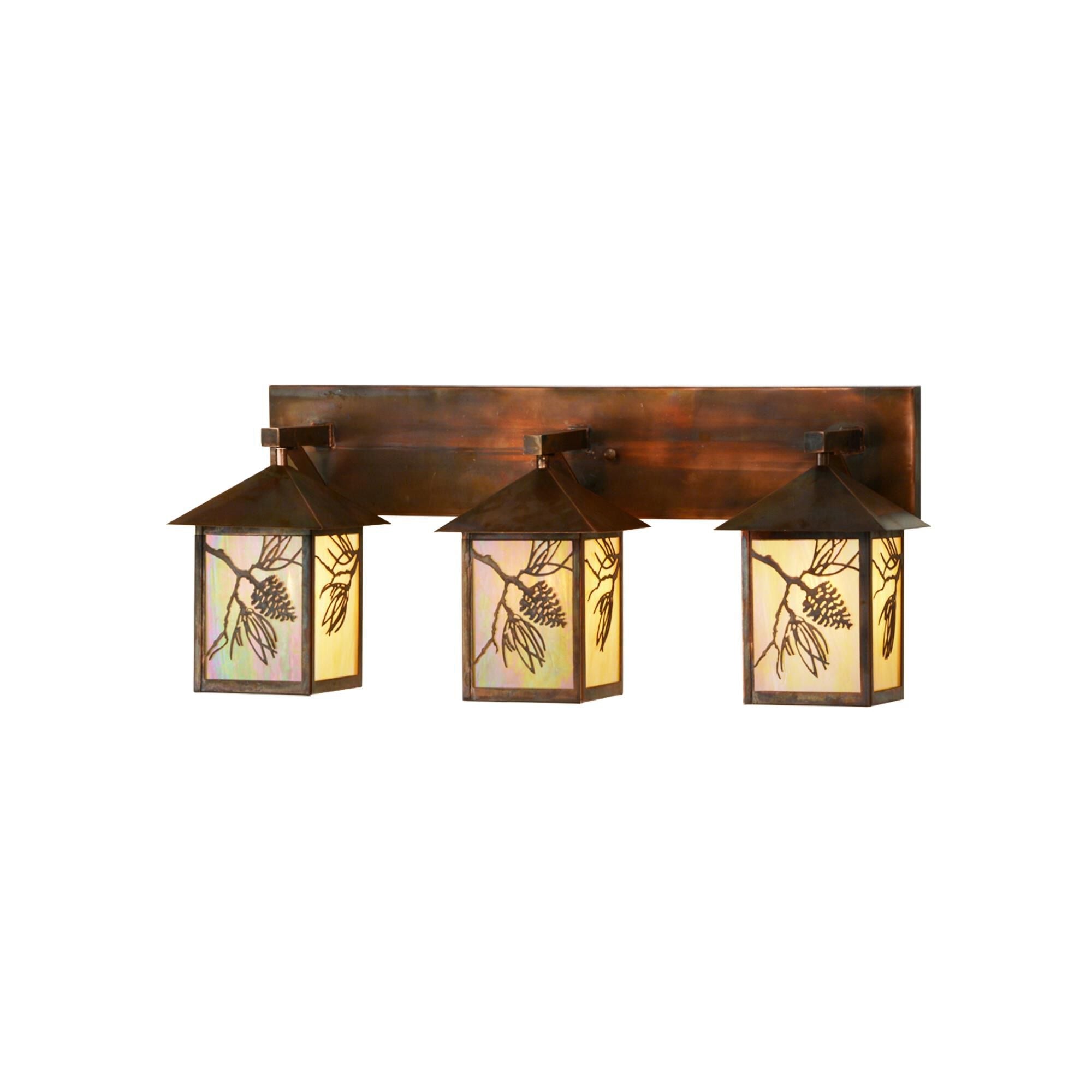 Balsam Pine 28 Inch 3 Light Bath Vanity Fixture, Bathroom Vanity Light, Height: 12.0 Inches