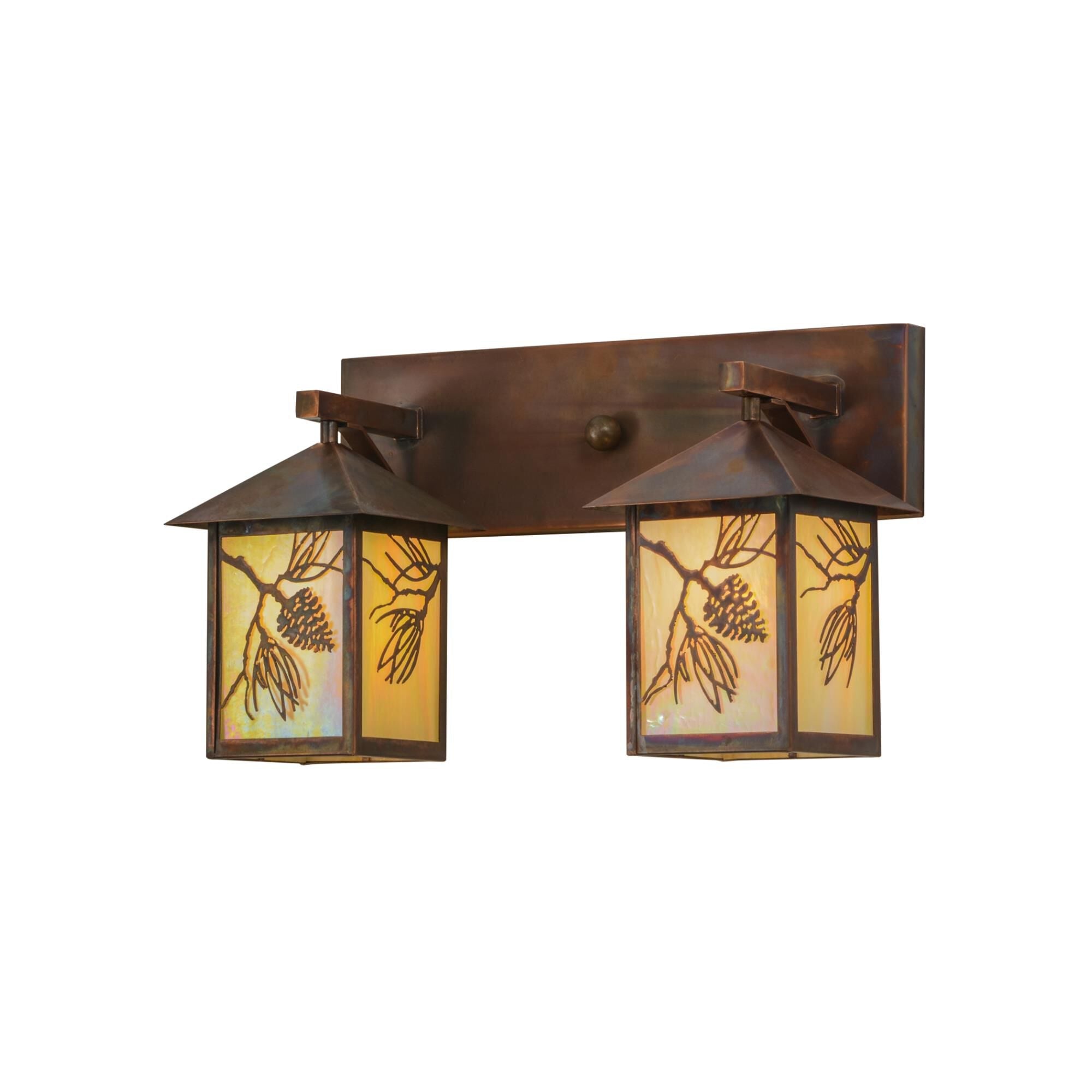Balsam Pine 20 Inch 2 Light Bath Vanity Fixture, Bathroom Vanity Light, Height: 12.0 Inches